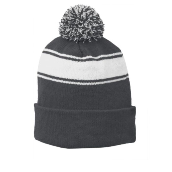 Sport-Tek® Stripe Pom Pom Beanie Thumbnail